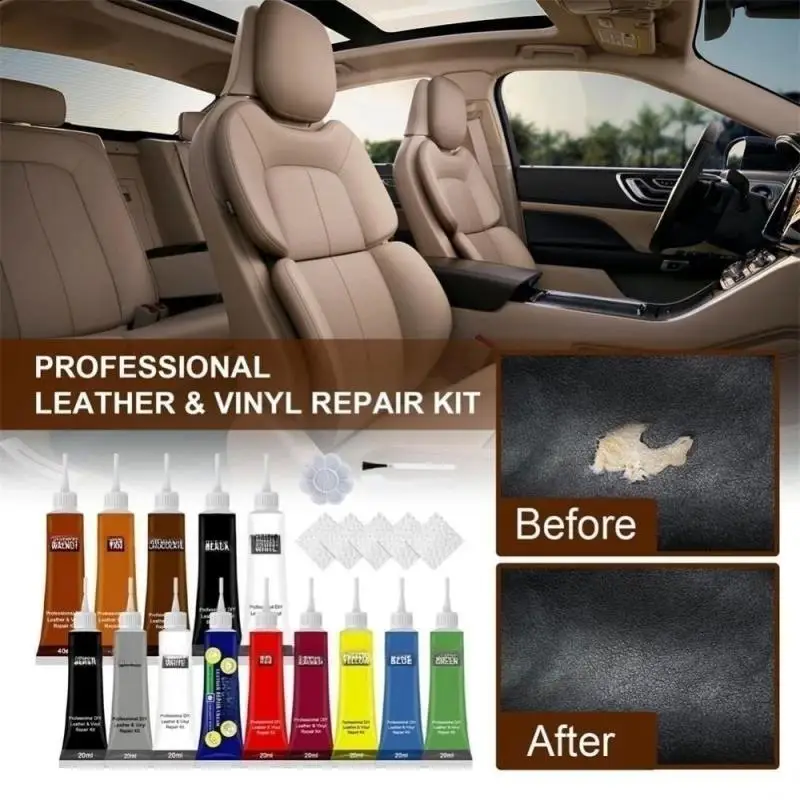 

50ml Advanced Leather Repair Gel Repairs Burns Holes Gouges For Leather Surface Sofa Car Seat Complementary Refurbish Cream