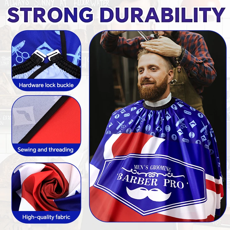 

Barber Cape Adjustable Antistatic Hair Cutting Cloth Salon Gown with Elastic Band Closure for Barbershop Styling Tools