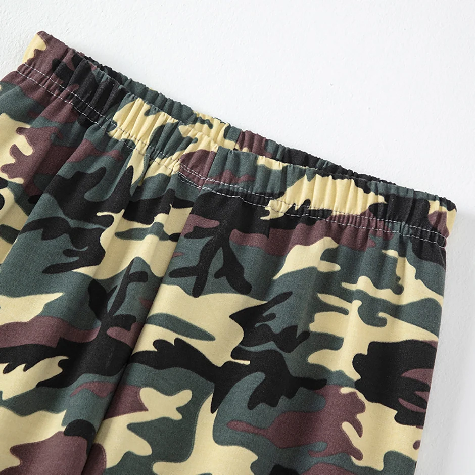 Kinder Multi-color Camouflage Coole Hübsche Sport Hosen Jungen Freizeit Training Harun Hosen Mädchen Joker Elastische Taille Hosen – Detail 10