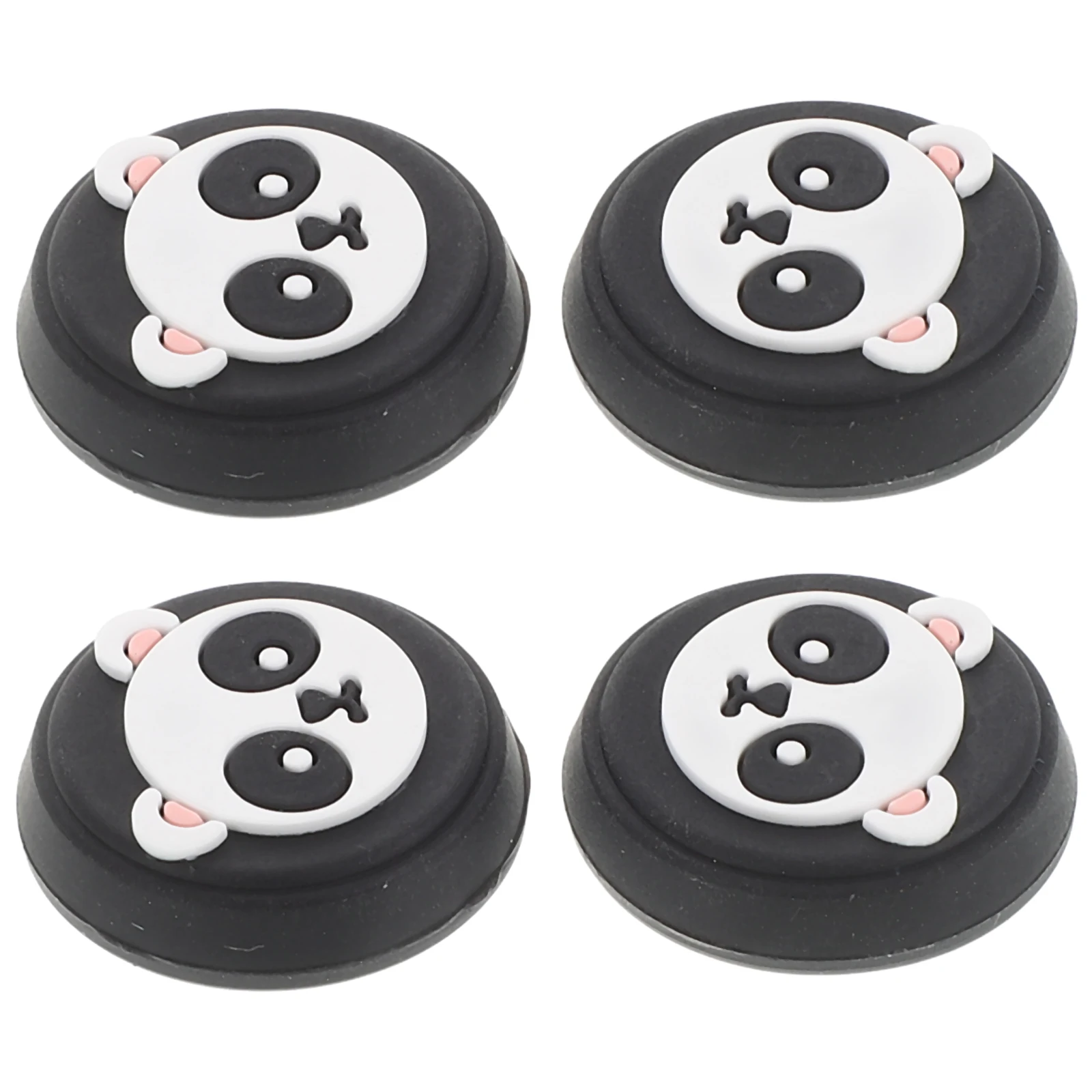 

4 Pcs Joystick Caps Panda Silica Gel Thumb Grip Cover Game Console Steering Wheel Handle Comfortable Ergonomic Design Long