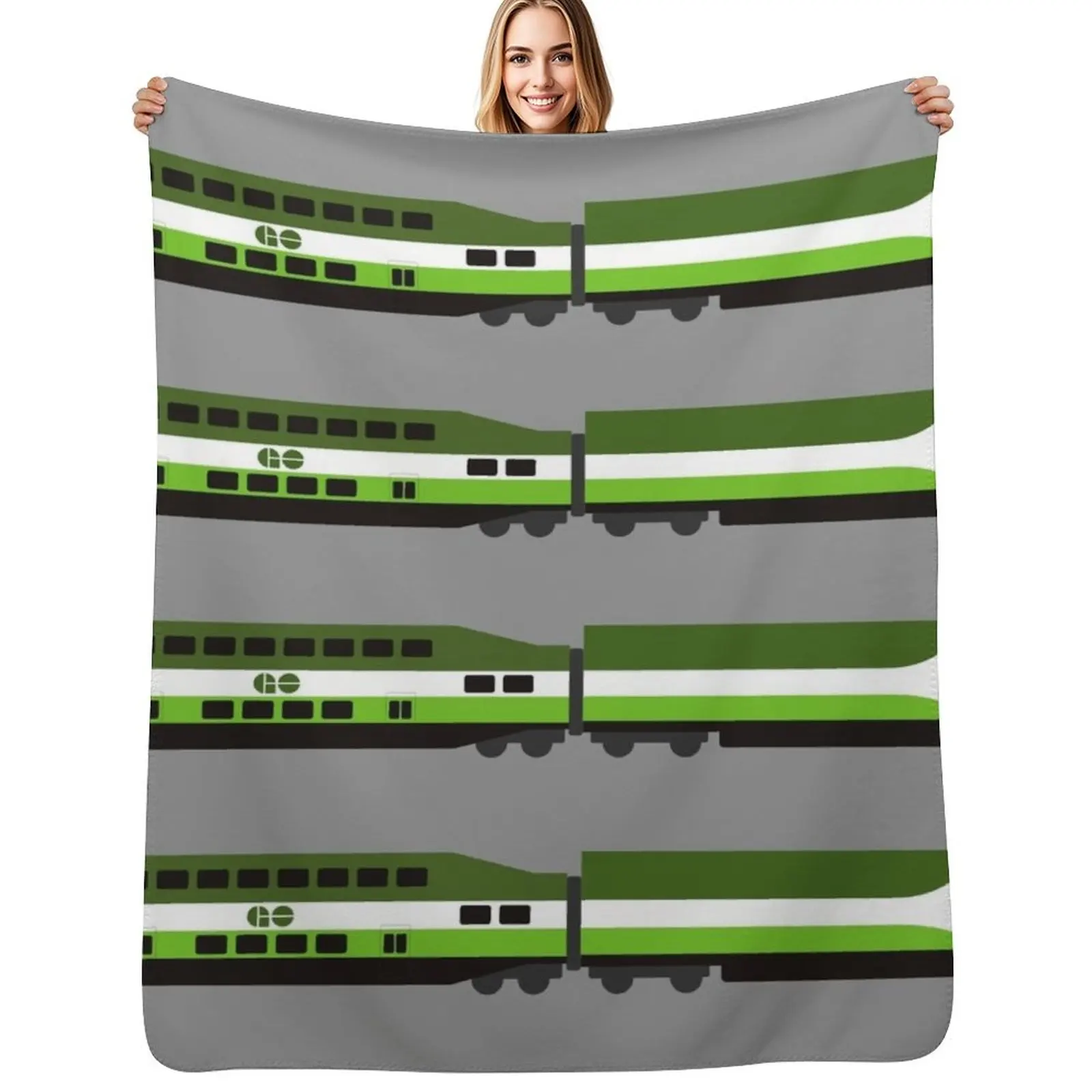 Go Train Go Throw Blanket Sofa Hairy Vintage Decorative Sofas Loose for sofa Blankets