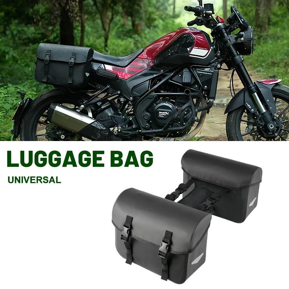 Universal Motorcycle Side Bag TPU Material Saddle Bag Waterproof Luggage Travel Tail Bag Motorcycle Touring Equipment