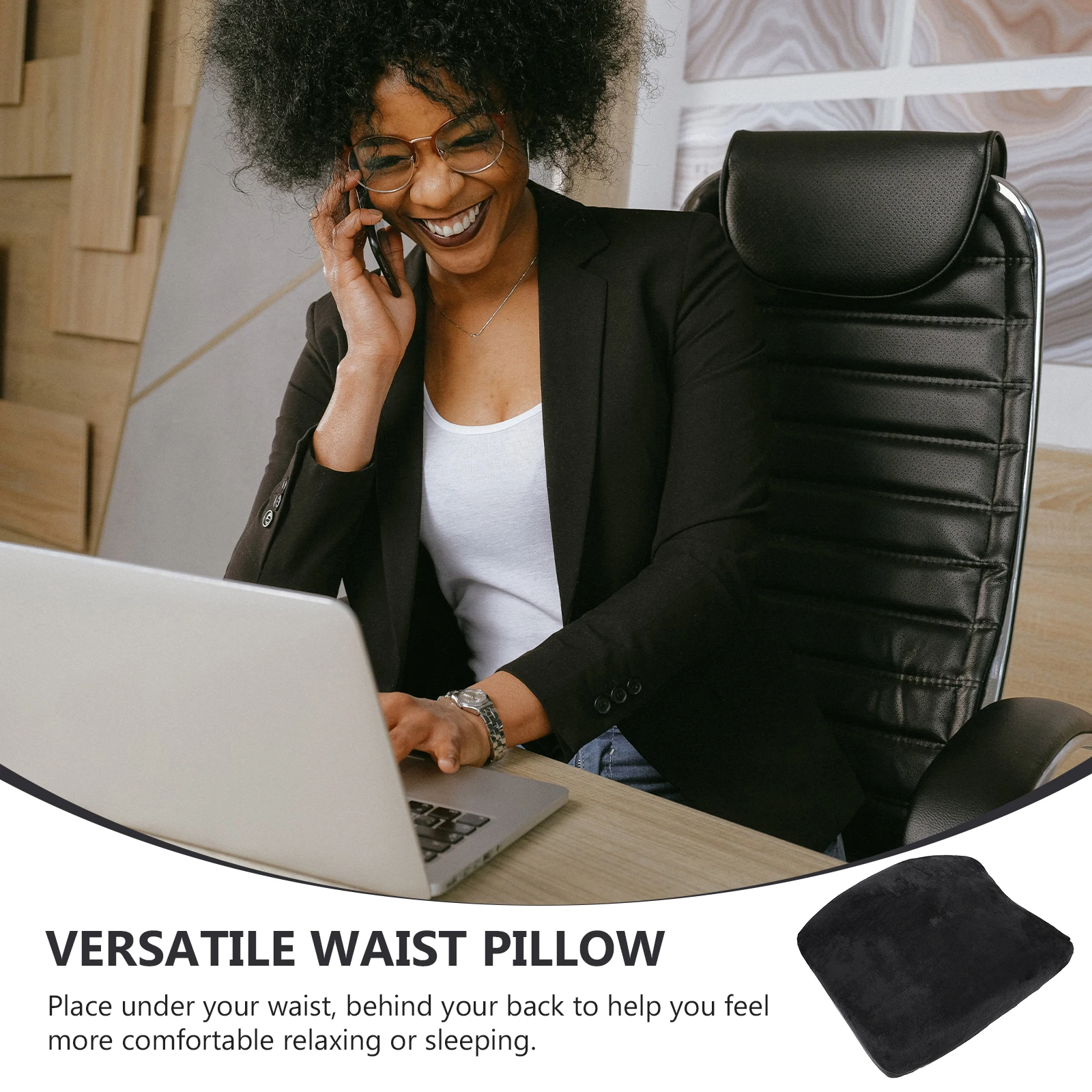

Memory Foam Waist Pillow Ergonomic Breathable Comfortable Back Cushion Household Lumbar Back Pillow Office Accessory