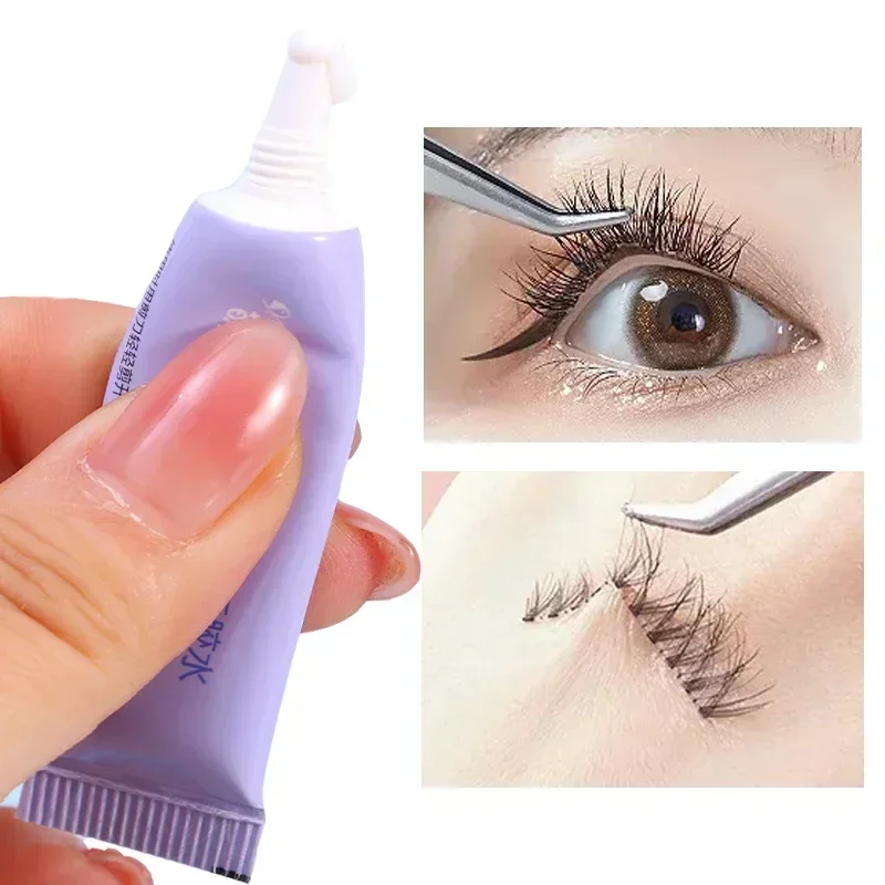 Impermeável Quick Dry Cílios Cola, Adesivo Falso Lash Glue com Pinça, Maquiagem, Extensão dos Cílios Falsos, Colas claras Cosméticos