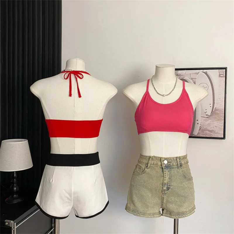 Underwear Halter Beauty Back Vest One-Piece Chest Pad Wrapped Chest Exposed Navel Short Tube Top