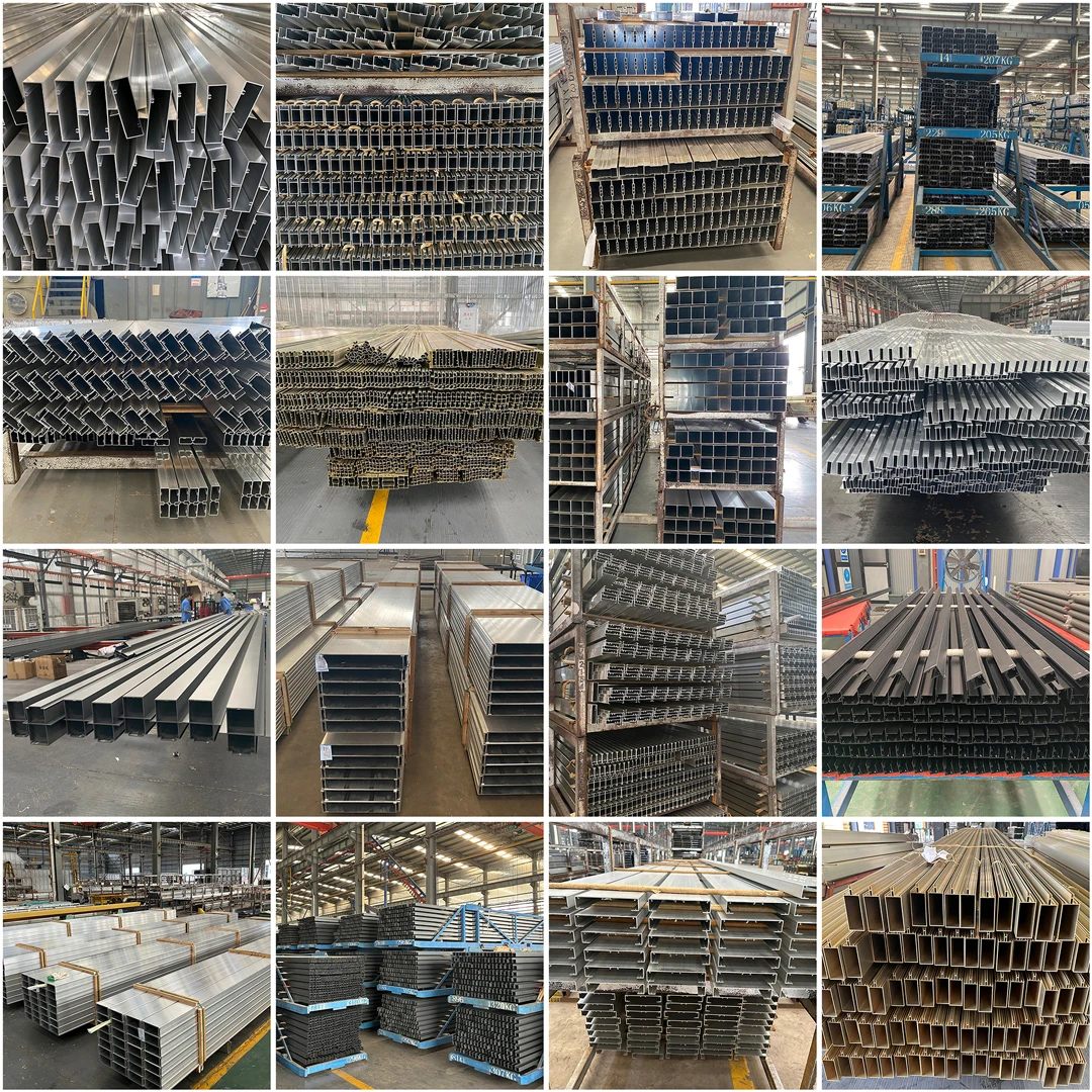 التخصيص الملامح الألومنيوم النتوء مؤطرة انزلاق زجاج الباب نافذة كسر حراري البثق الملامح الألومنيوم #6