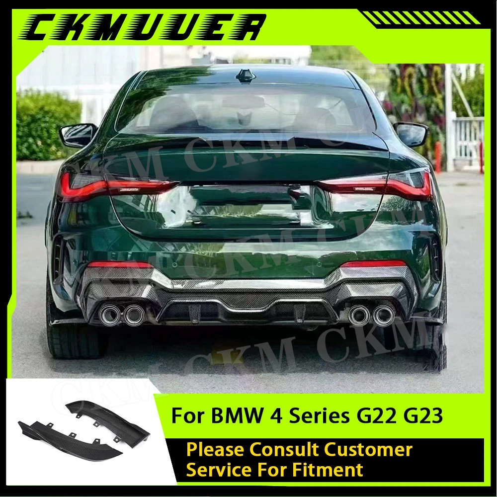 

Карбоновые накладки на задний бампер CKMUUER для BMW 4 серии G22 G23 Coupe 2021+ (комплект обвеса, сплиттеры, аксессуары для автомобиля)