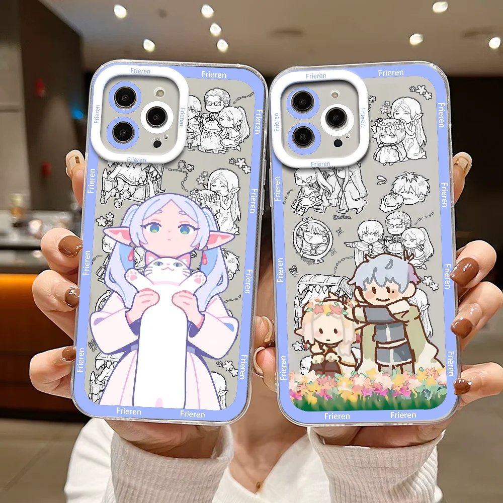 Anime Frieren Beyond Journeys End Phone Case For Samsung Galaxy S25 Ultra S24 FE S23 S22 Plus Clear Shockproof Soft Bumper