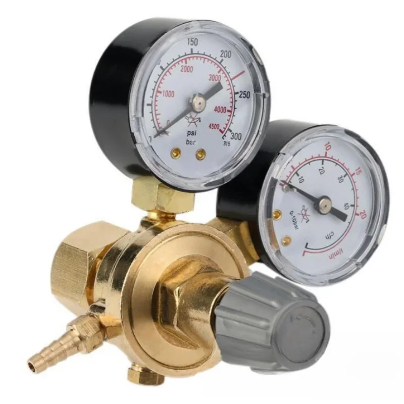 

Mini Argon Gauge W21.8 Interface All Copper Reducer Gauge Gauge AR CO2 N2 W21.8x1/14 "Intake Interface W21.8 Flat Head Nylon Pad