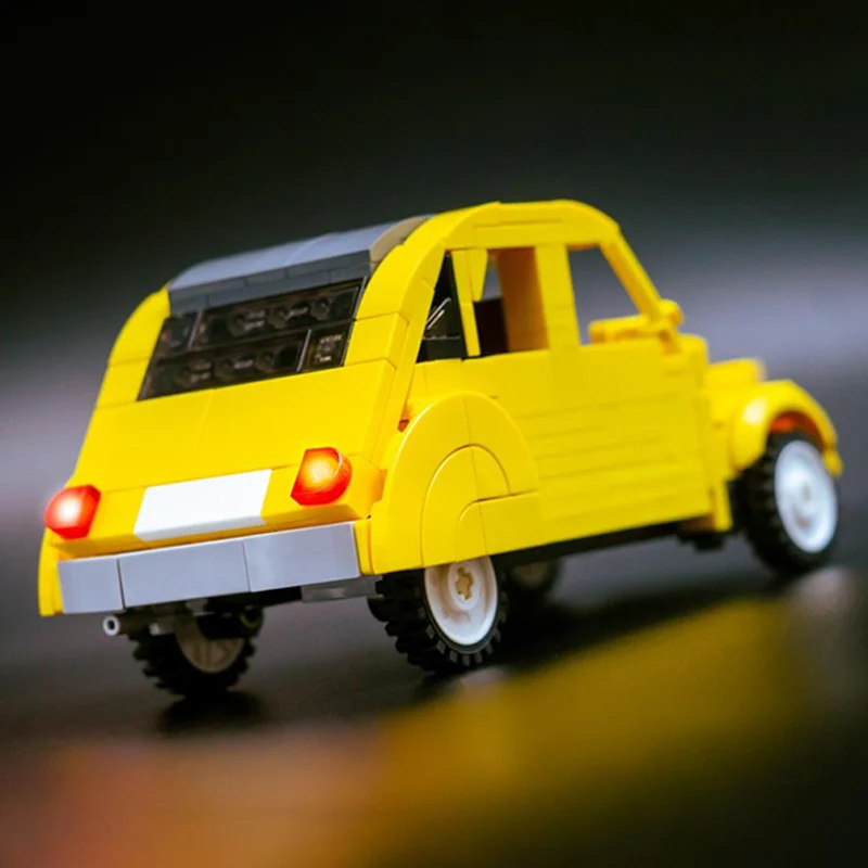 City Car Model MOC Building Bricks 2CV Urban Compact Car Modular Technology  Holiday Gifts Assemble Toys Suit Display QWERT