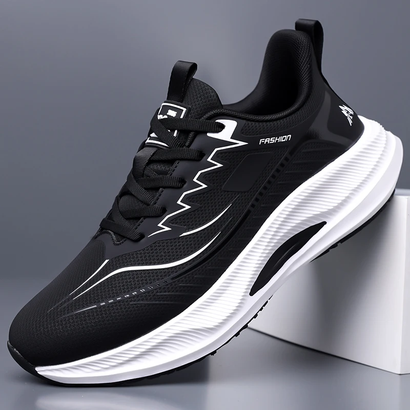 

Stylish Outdoor Daily Sneakers Rugged Anti Wear Sole Snug Fit Street Trend Casual Lace Up Male Walking Shoes