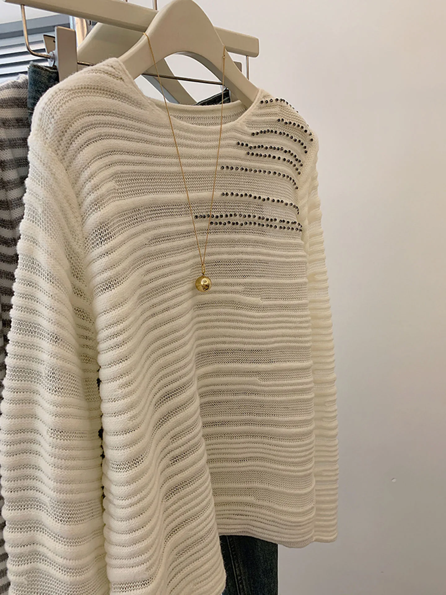 Maglieria lunga ampia Sve per pendolari Lazy Sle Versatile estate nuovo arrivo morbido versione coreana Top Faion da donna