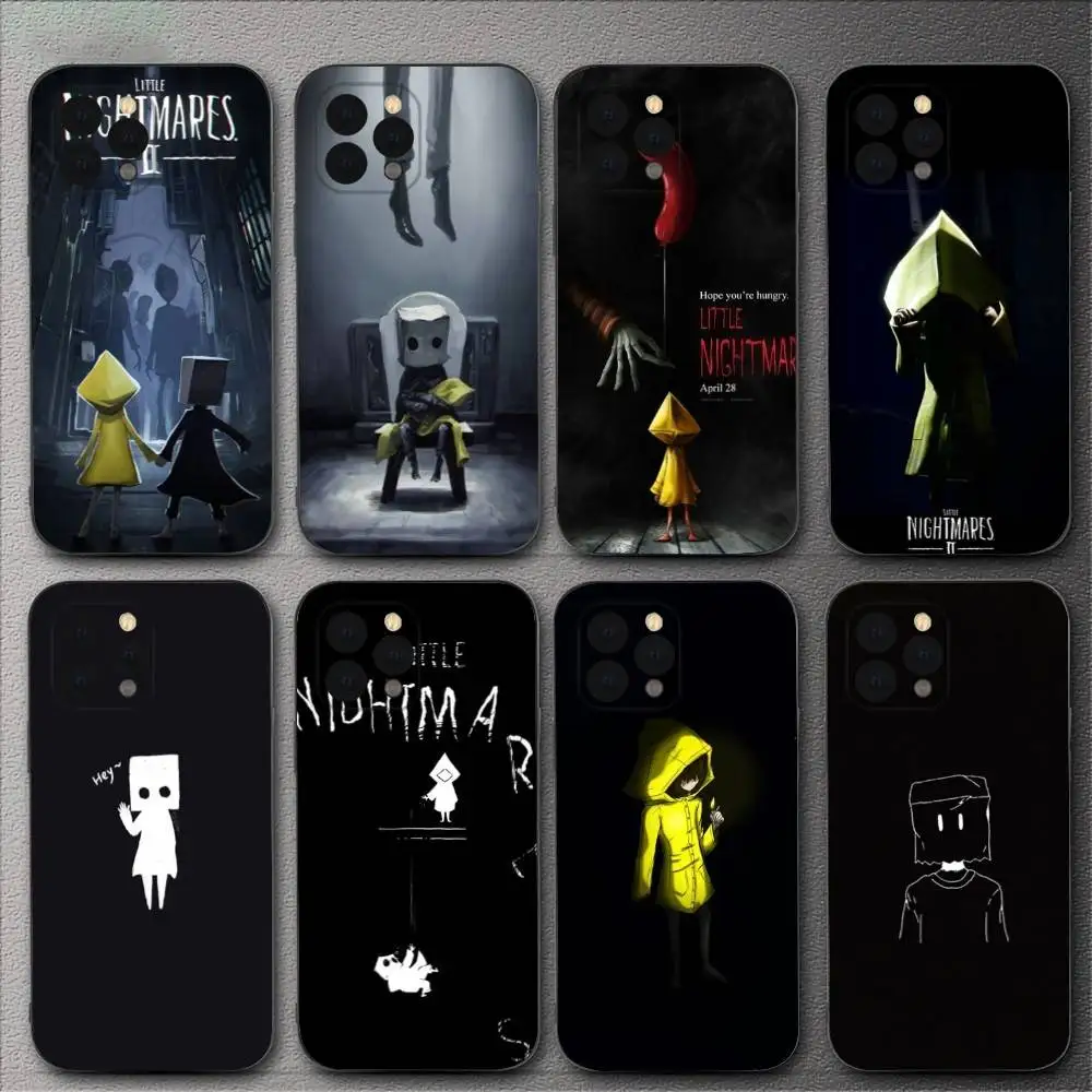 

Game Little-S-Nightmares Phone Case For iPhone 16,15,14,13,12,11,XS,XR,X,8,7,Pro,Max,Plus,mini Silicone Black Cover