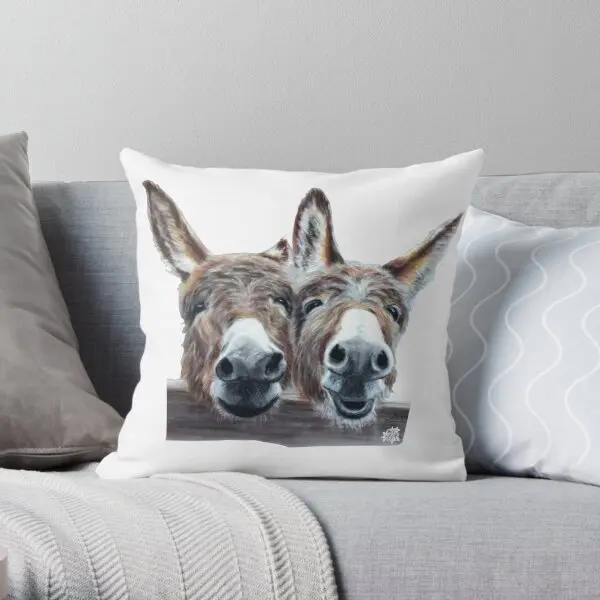 Burros Impressão Lance Pillow Cover, Sofá Moda, Cama, Casa Decorativa, Anime, Almofadas de Casamento não incluem Um Lado