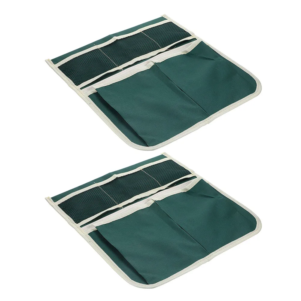 

2pcs Garden Tool Storage Bag Kneeling Stool With Side Pockets Organizer Pouch For Planting Weeding Harvesting Portable Garden