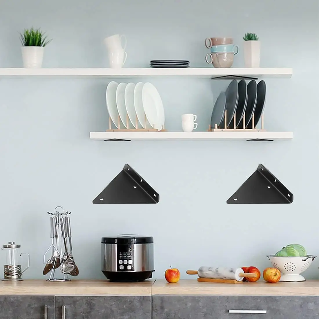 الزاوية اليمنى تدعم مشابك الأثاث غير المرئية للأسرة/الخزائن/الأرفف، وأقواس الحائط المخفية والأرفف العائمة