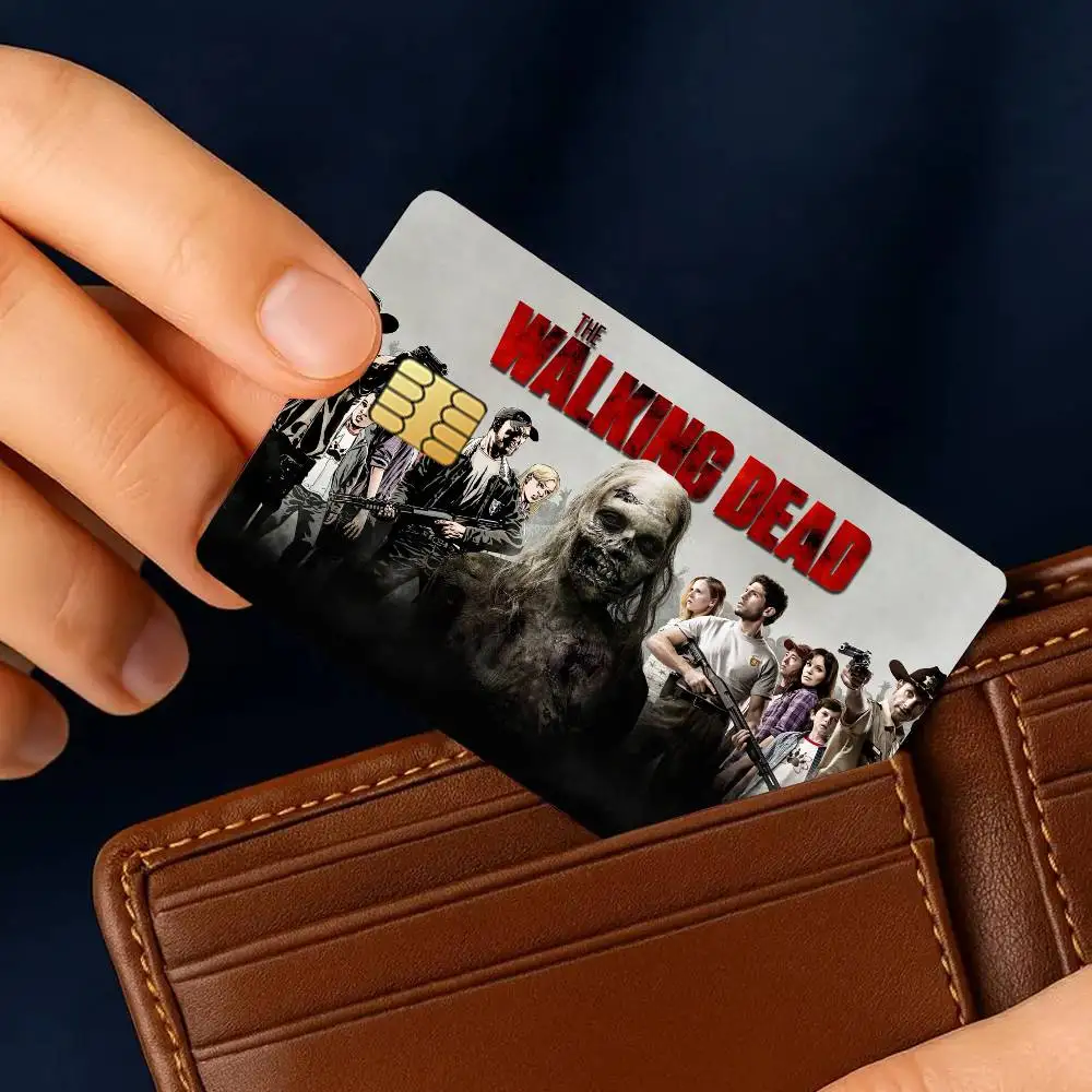 TV Show The Walking Dead Credit Card Stickers Skin for Bank Debit Decorative Protection 4PCS Anti-scratch Waterproof
