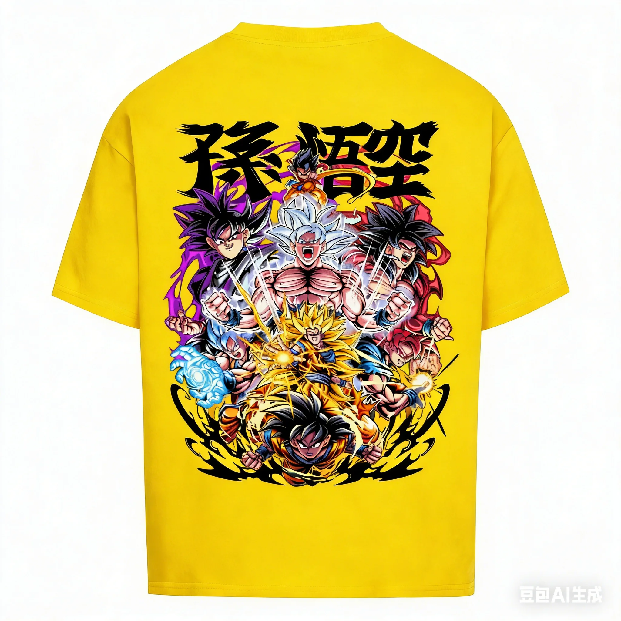 

Мужская футболка оверсайз из хлопка с принтом Dragon Ball (Гоку в всех формах) для спорта, повседневной носки и тренировок на открытом воздухе, лето 2026