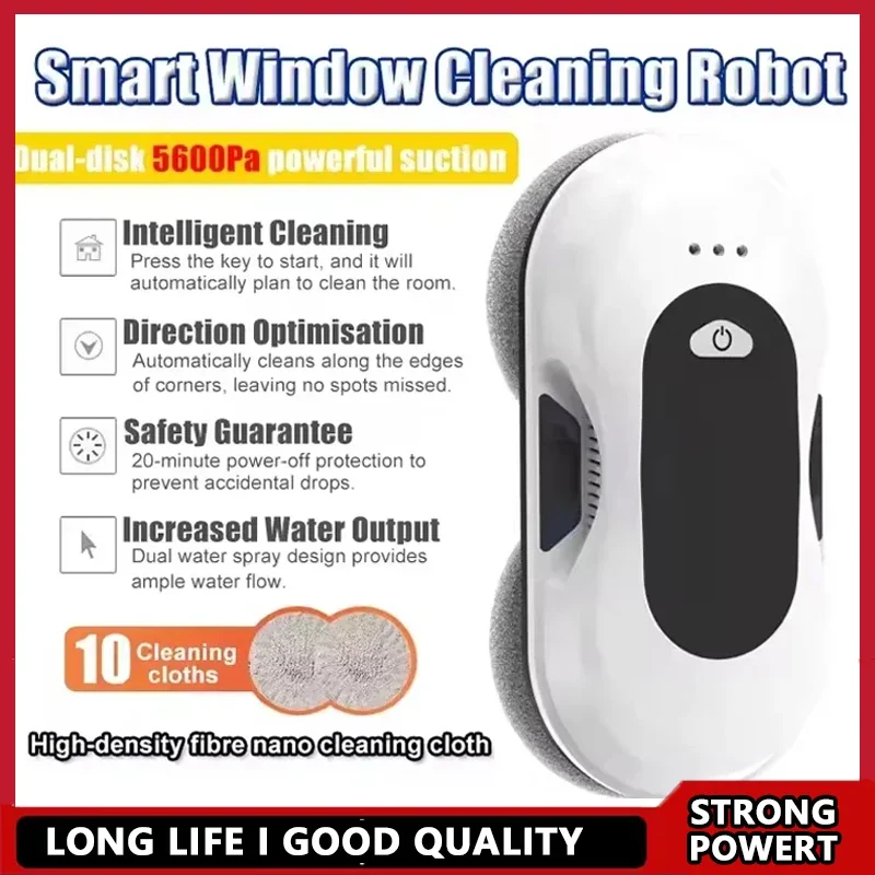 

Intelligent Ultra-thin Window Cleaning Robot - Automatic Two-way Water Spray Fully Autonomous Home Window Cleaner