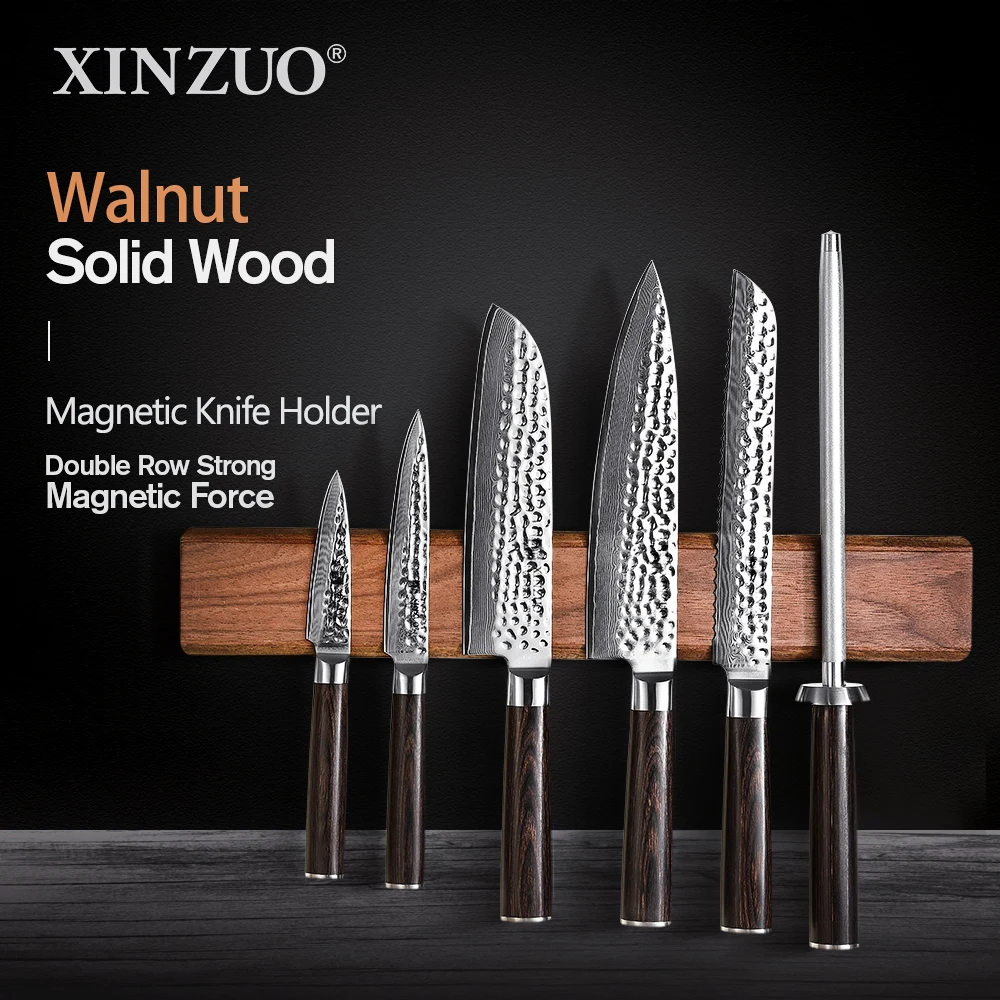 XINZUO Magnetic Knife Strip Holder for Kitchen Knife Stand Bar Strip Wall Mount Magnetic Knives Storage Rack Cooking Accessories