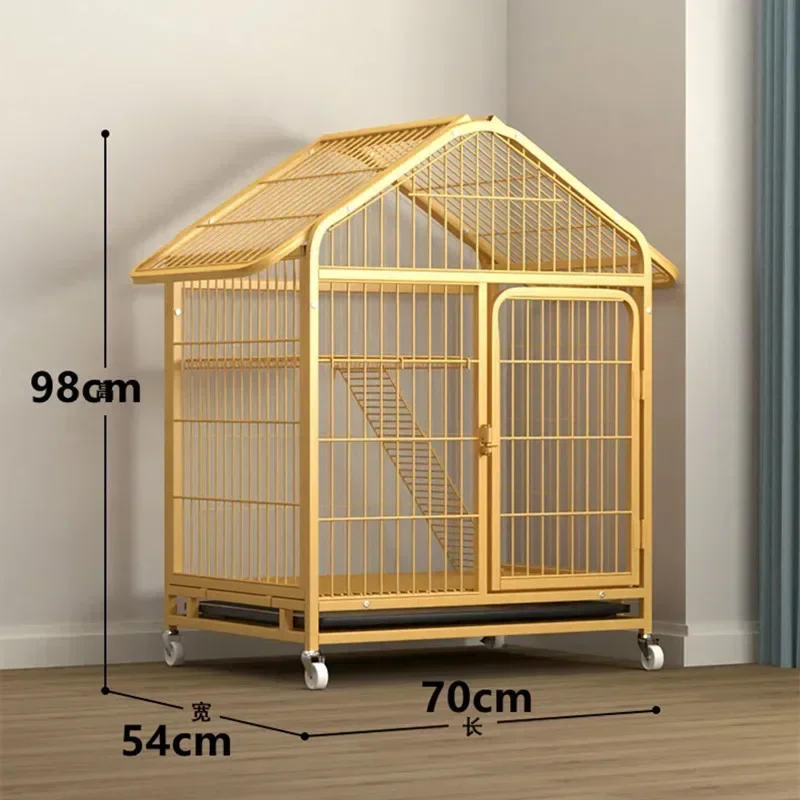 Metal Wire Cat Cage Villa DIY Cat Playpen Crate Large Exercise Place Super Free Space Kitten  Luxury  House with Ladder