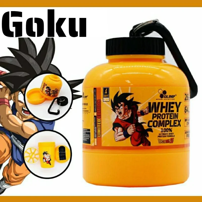 Dragon Ball Goku Shake Cup Plastic Creative Sports Fitness Drinking Cup Bottle Logo Protein Powder Milkshake Box Mixing Cup Gift