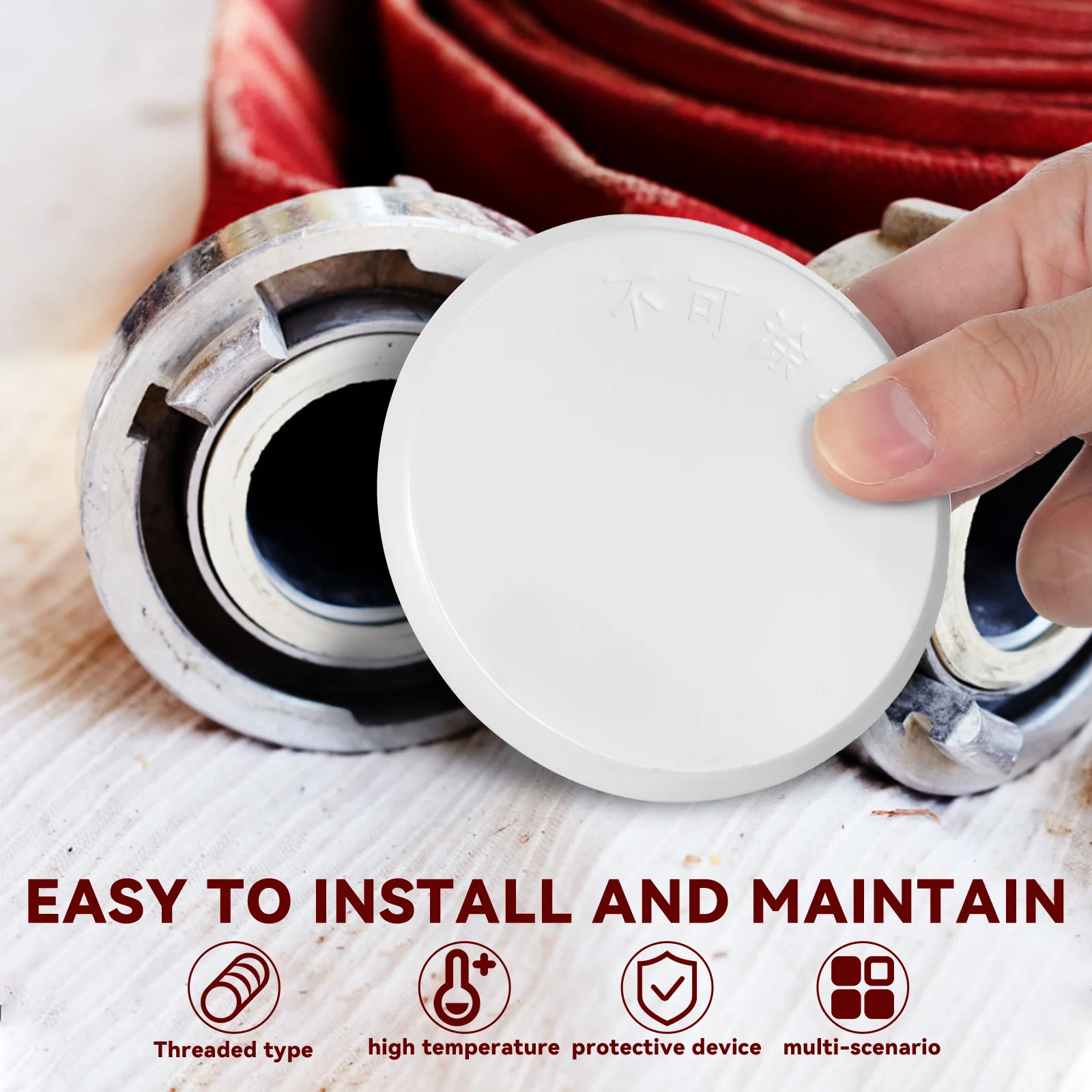 6pcs Fire Sprinkler Covers Iron Ceiling Cover Plate For Residential Commercial Use Sprinkler Head Protection Guard Hole Plug