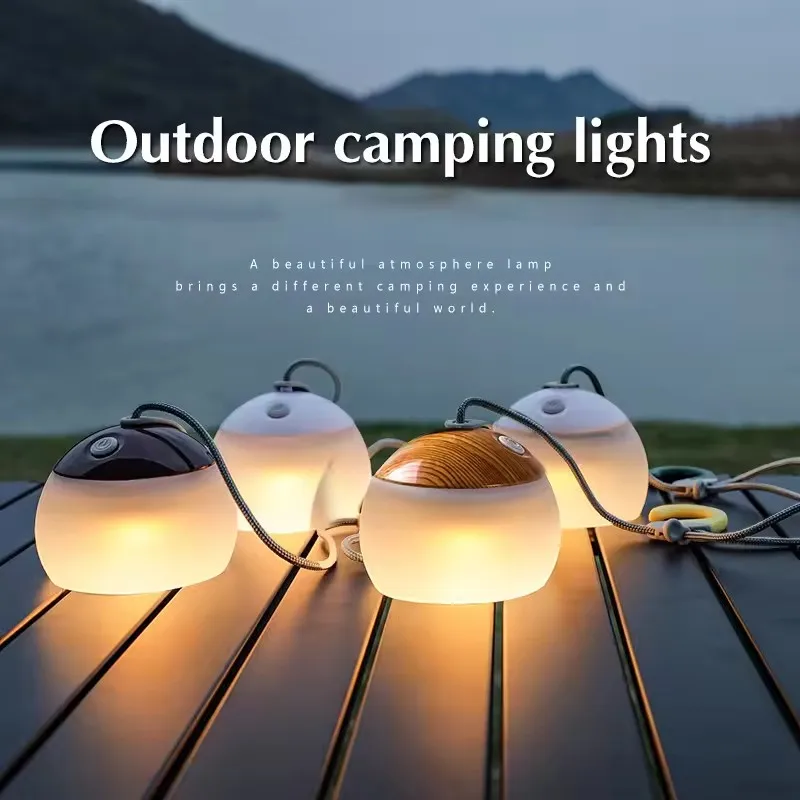 Rechargeable Camping Light With Hook 4 Mode Adjustable LED Tent Light Portable Outdoor Lantern LED Tent Lantern For Fishing Camp