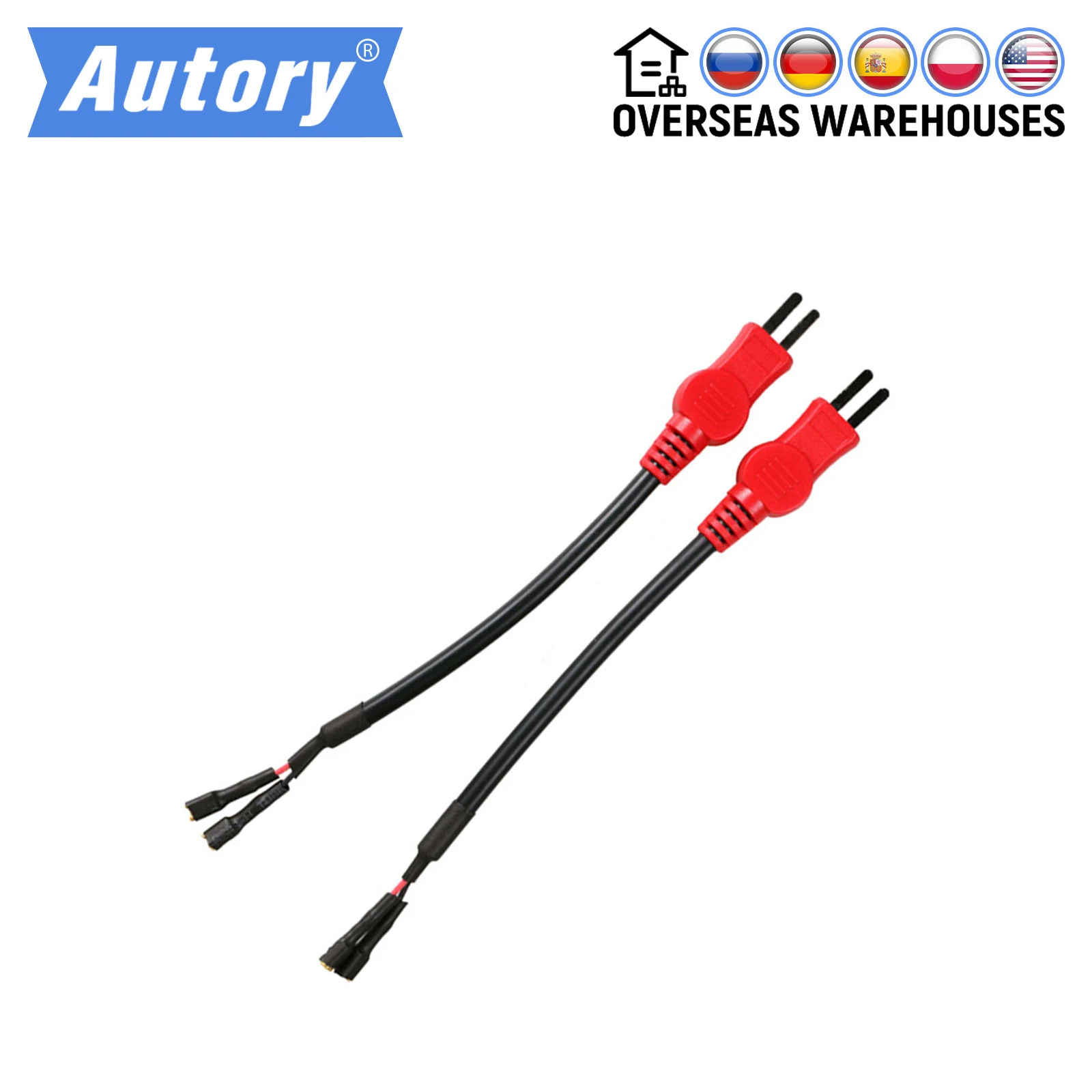 Autory 2PCS Adapter Cables for CT200 CT150 CT160 V308 CN100 Auto Fuel Injector Cleaner Tester Parts Car Diagnostic Connectors