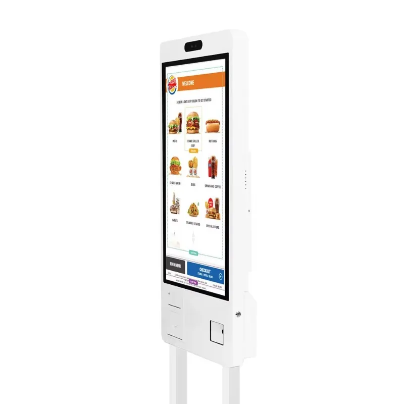 Self-service kiosks for ordering food from restaurants, cafeterias, hotels, and coffee shops