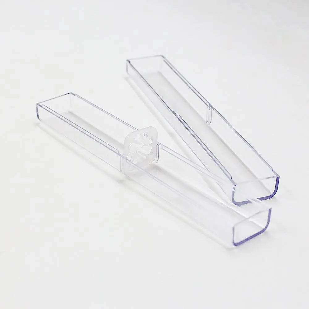 Plastic Clear Ballpoint Pen Gift Box Pencil Boxes Empty Bulk Case Collection Set for Business School