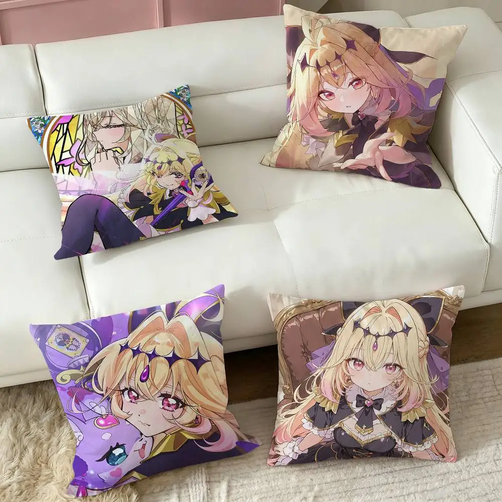 Cure Arcana Shadow Moria Luluka  Square Double-Sided printed Pillow Case Bedroom Bedside Pillow Sofa Cushion Cover