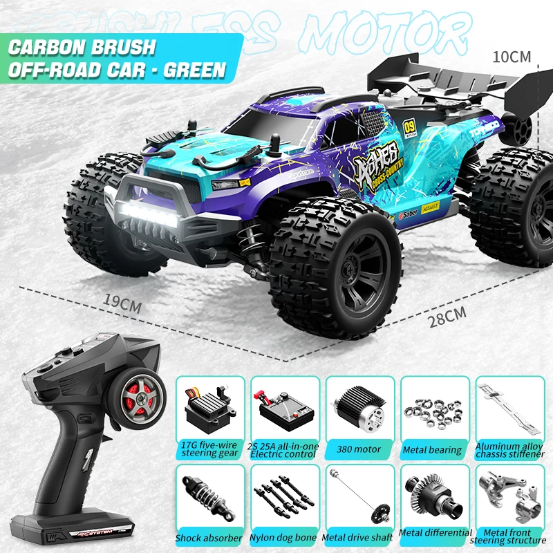 1:18 30/50 KM/u Highspeed 4WD Off-Road RC Auto's Volledig Schaalmodel Big Foot Afstandsbestuurde Auto Drift Monster Truck Metalen Versnellingen en As
