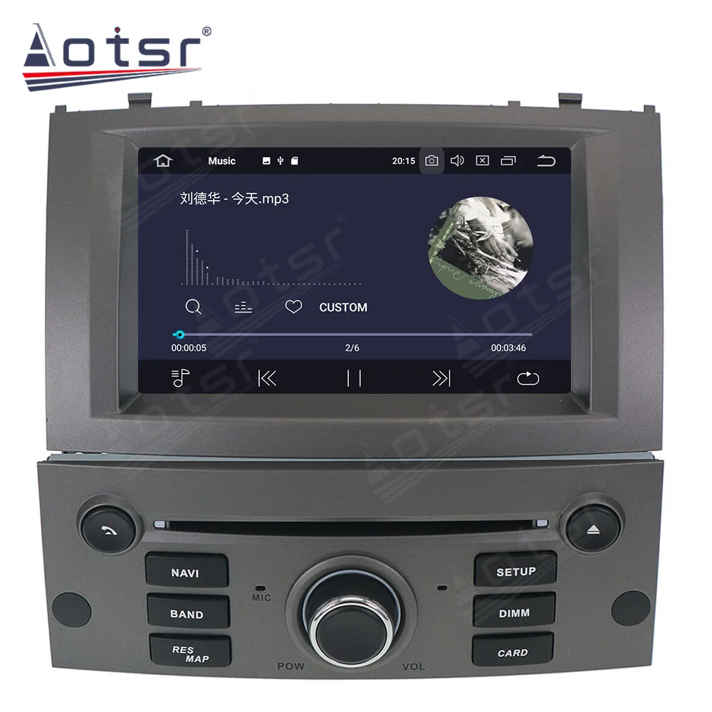 64G Android Touch Screen Car Video Radio Stereos DVD Player Multimedia System For Peugeot 407 2004-2010 GPS Navigation