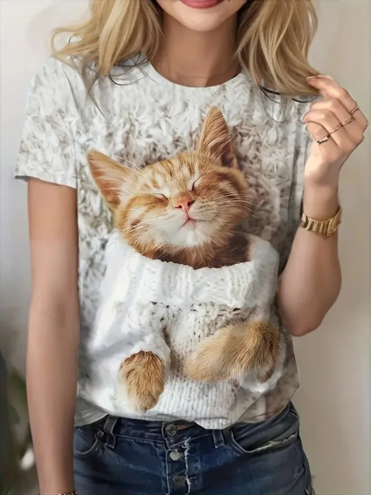 

Футболки с 3D принтом, повседневные уличные топы, женская одежда, лето 2029, футболка с короткими рукавами, женская футболка, одежда Y2k, футболка большого размера