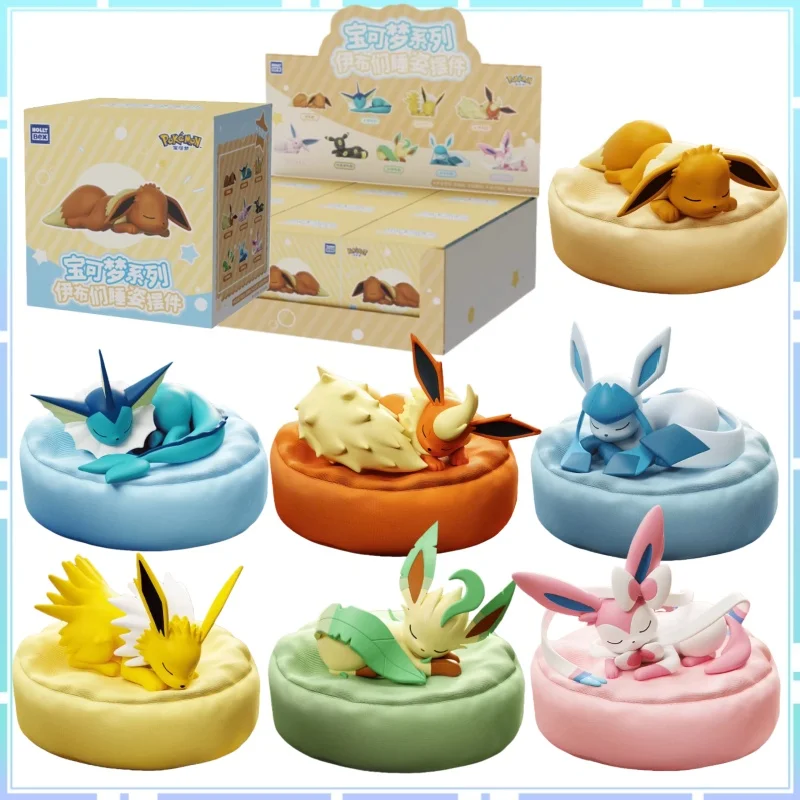 

Фигурка Eevee TOPTOY в спящей позе, декоративное украшение, мультяшный Eevee, настольный сувенир, аниме-товары, праздничный подарок, повседневный стиль