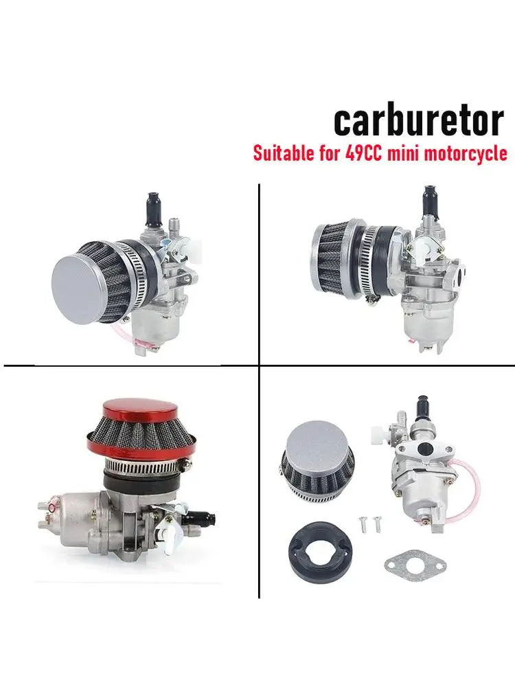AliExpress Carburetor Carb Carby + Steel 44mm Air Filter for 47cc 49cc Mini Moto Dirt Pocket Bike ATV Quad Go Kart Minimoto