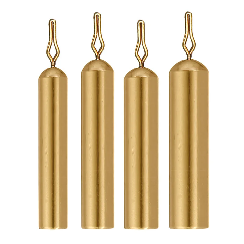 100pcs Cylindrical inverted pendant Copper Pendant 5g 7g 10g 12g rotatable Pendant Fishery Fishing Material accessories Pesca