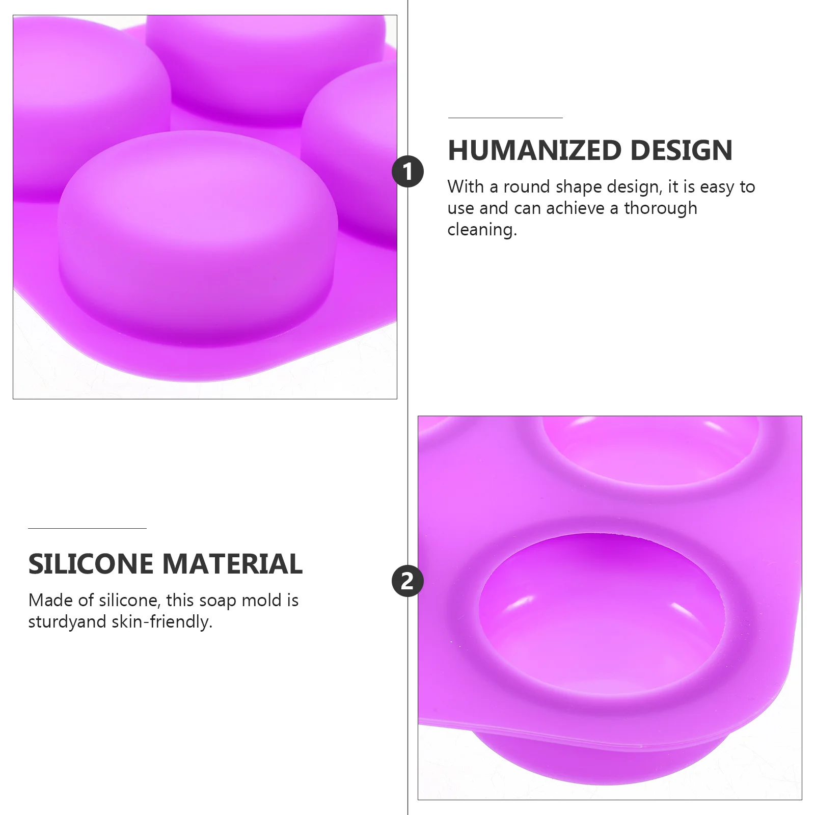 

2pcs Silicone Diy Handmade Bar Creative Decorative Mold For Soap Making Baking Craft Mold Making Tool Home Diy Soap Dishes