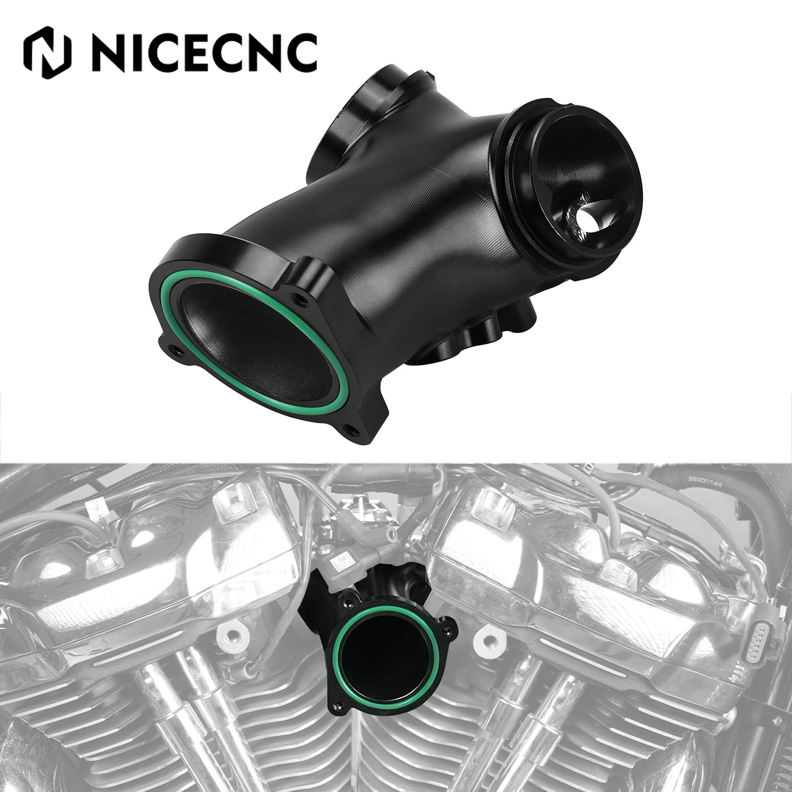 For Harley Street Glide FLHX FLHXS 2017-2023 57mm Intake Manifold Electra Glide Road King FLHR Road Glide FLTRX Ultra Limited