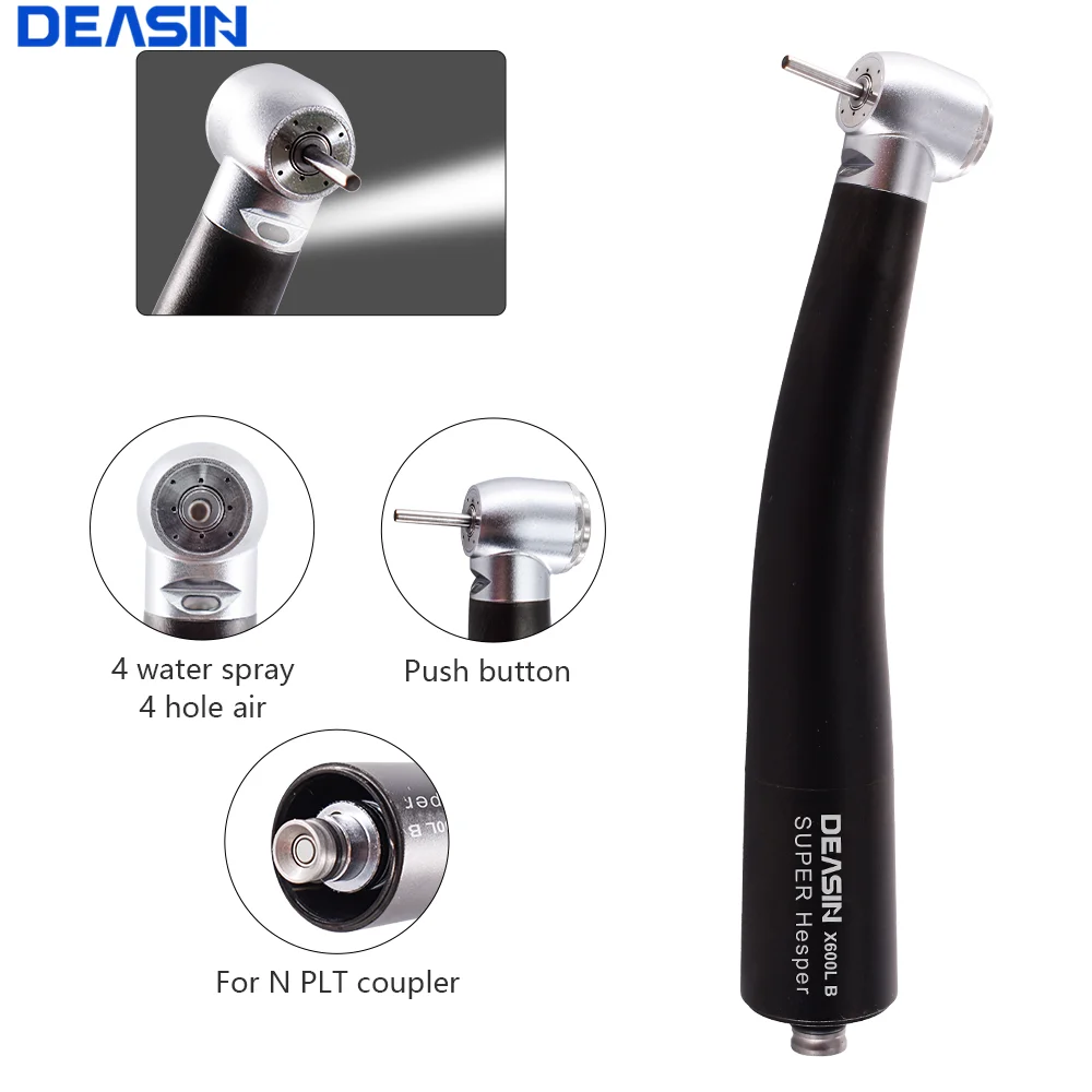 Dental X600L B Fiber optic High Speed Handpiece Air Turbine with Ceramic Bearing push button head For N PLT coupler