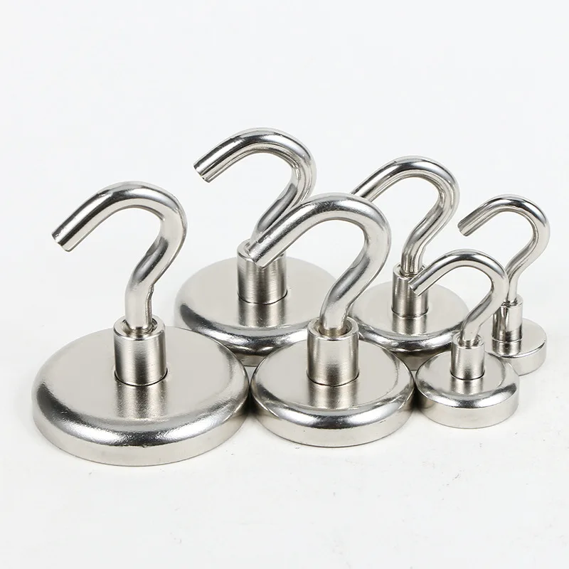 Strong Neodymium Magnetic Hook Hold Up To 12kg 5Pounds Diameter 20mm Magnets Quick Hook For Home Kitchen Workplace etc SN4098