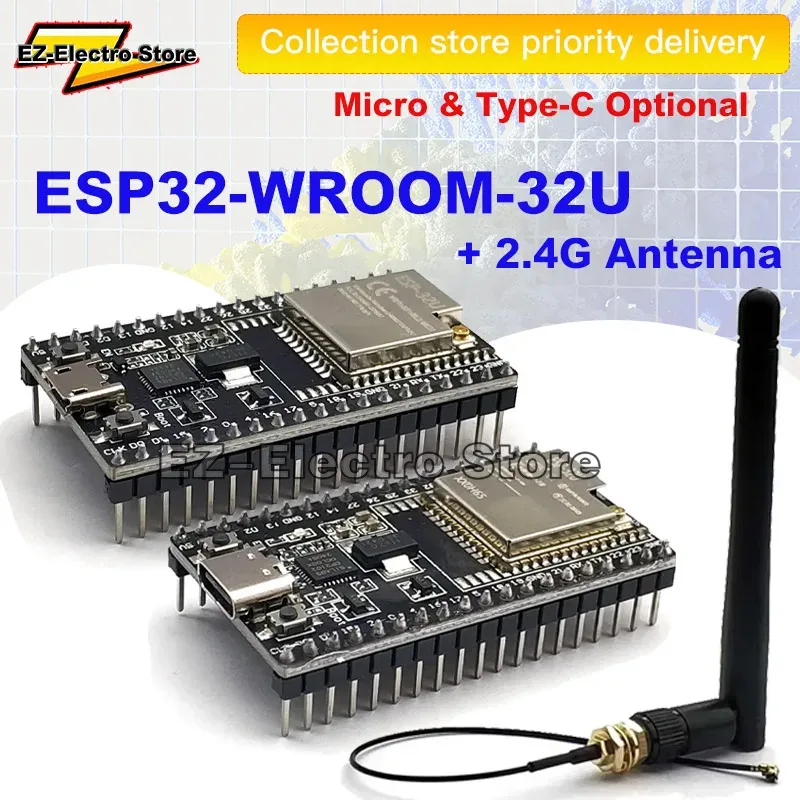 yZ[zWiFi  Bluetooth  ESP32 DevKitC J{[h - WROOM-32U W[ƃIvV 2.4G Aei𓋍