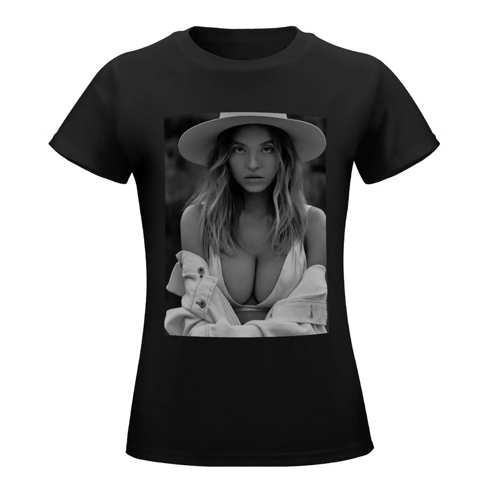 sydney sweeney art T-Shirt aesthetic clothes sweat Aesthetic clothing cute tops summer clothes for Women