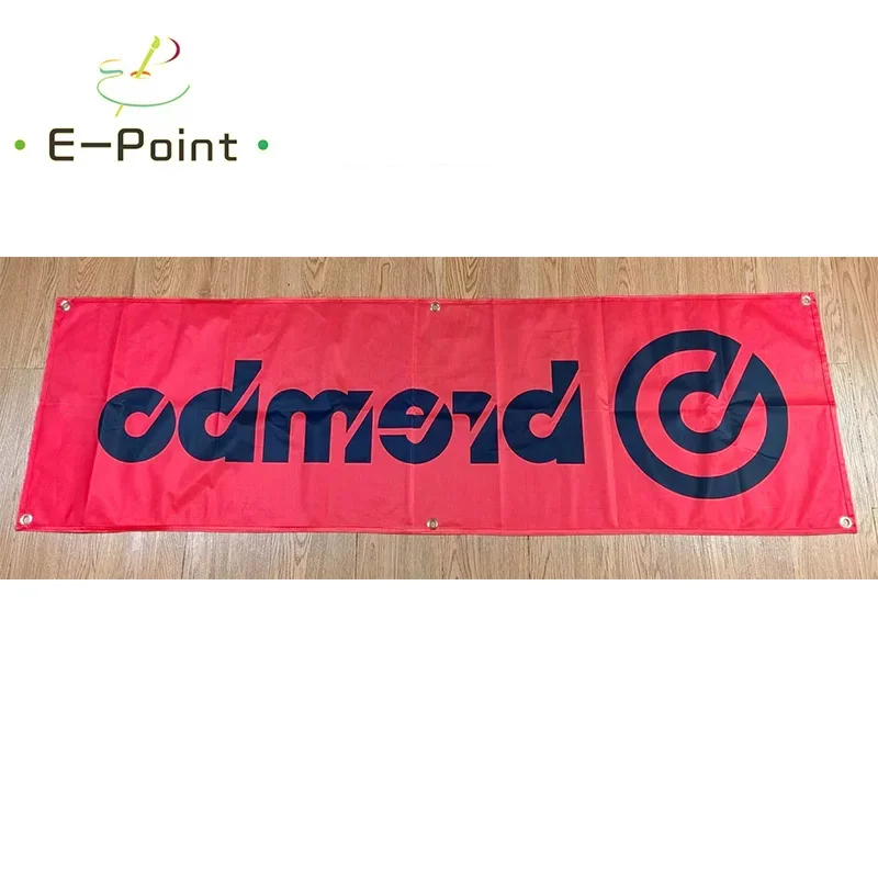 130G 150D Material Brembo Red Car Banner 1.5ft*5ft (45*150cm) Size for Home Flag Indoor Outdoor Decor yhx184