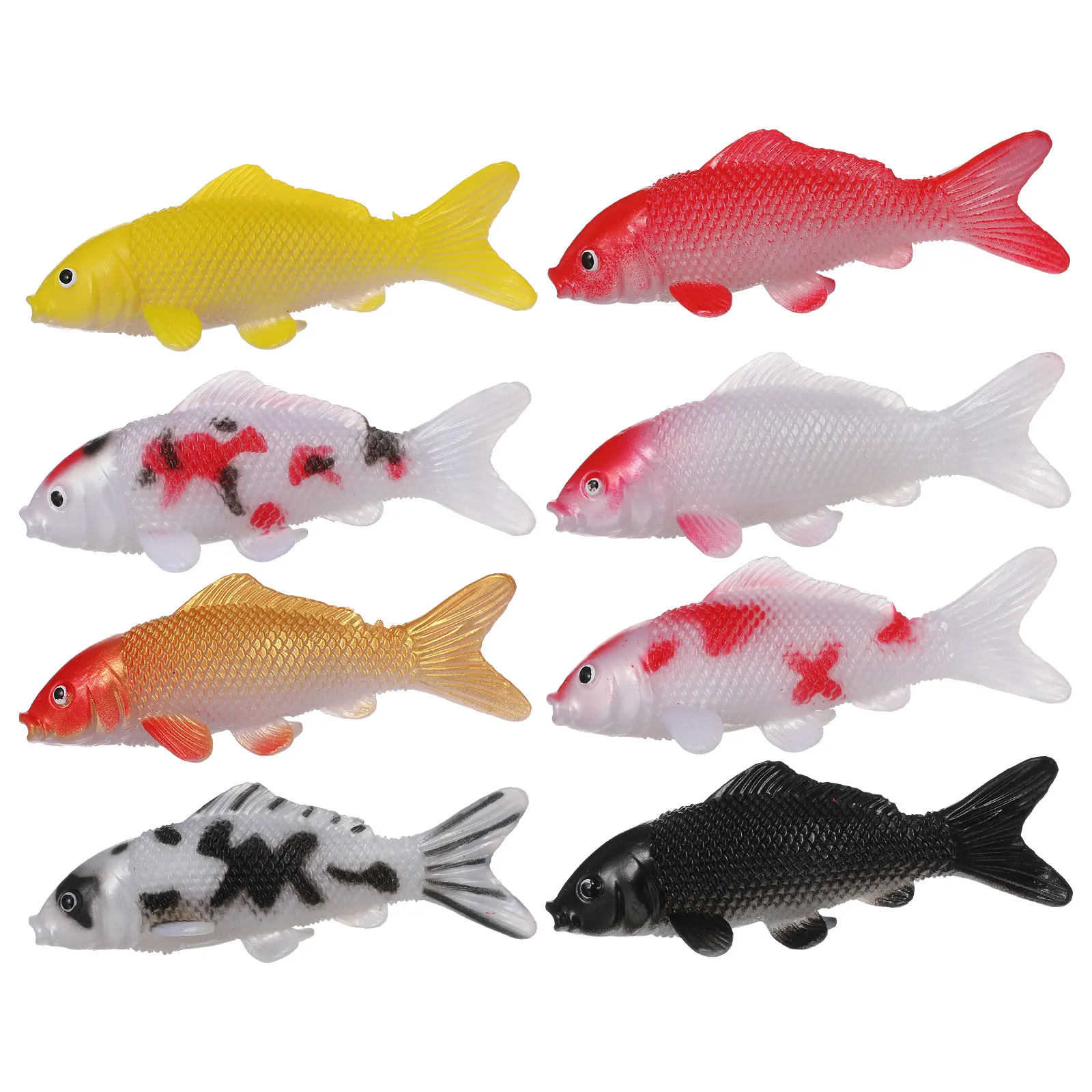 

8 Pcs Koi Goldfish Aquarium Tank Decorations Simulation Ornament Decorate Pvc Fake