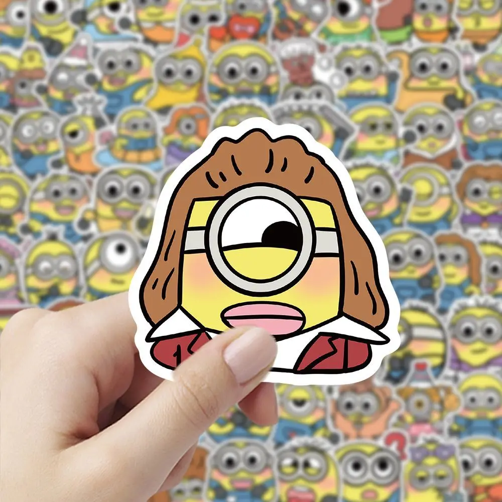 Minions movie anime cartoon cute 102pcs stickers kawaii DIY phone case mug notebook decoration decals peripherals wholesale - view 4
