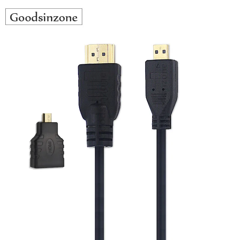 Raspberry Pi 4 Model B 2in1 Micro HDMI to HDMI Cable with HDMI Adapter Kit,1.5m HD Video Cable,Suitable for Raspberrry pi 4B Pi4
