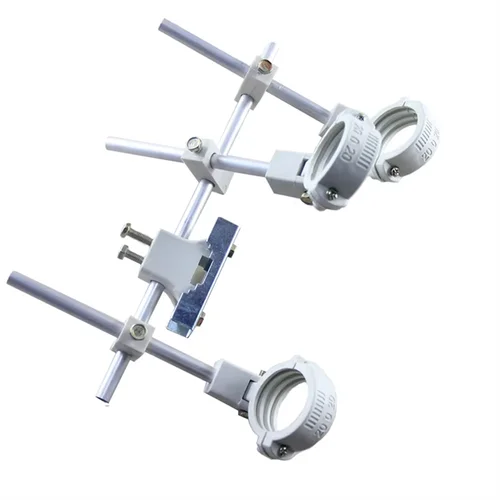 El soporte LNB de banda ABVO-KU puede contener hasta cuatro LNB satelital para antena Ku, un plato para receptor de TV satelital