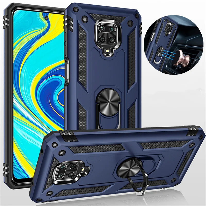 Fashion Armor Metal Ring Anti-drop Case For Samsung Galaxy S24 S23 S21 S20 FE Ultra S10 S9 Plus Note 20 Ultra Shockproof Cover